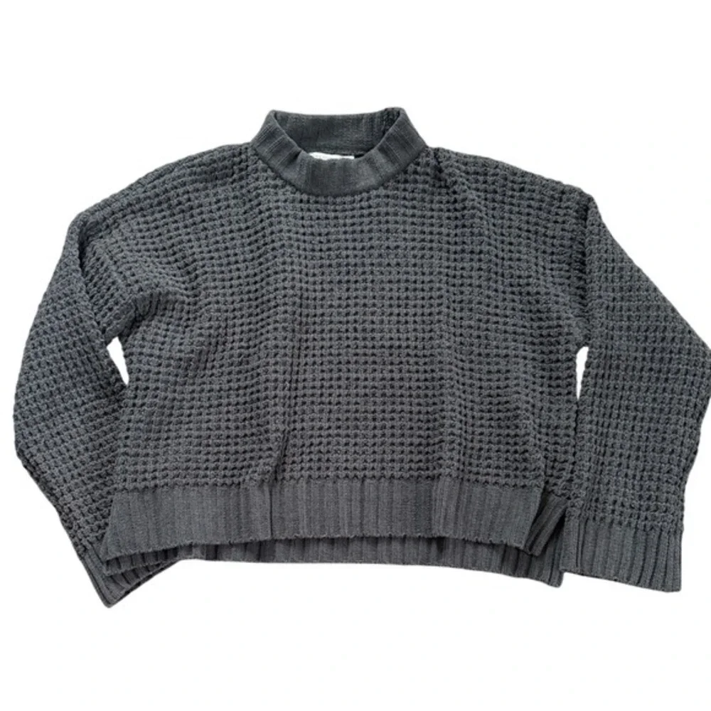 Altar'd State Oversized Grey Chunky Knit Cowl Neck Sweater XL Clean Girl Cozy